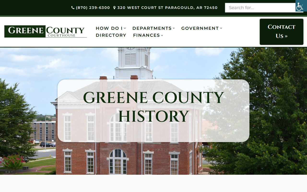 Greene County court docket county history and community context
