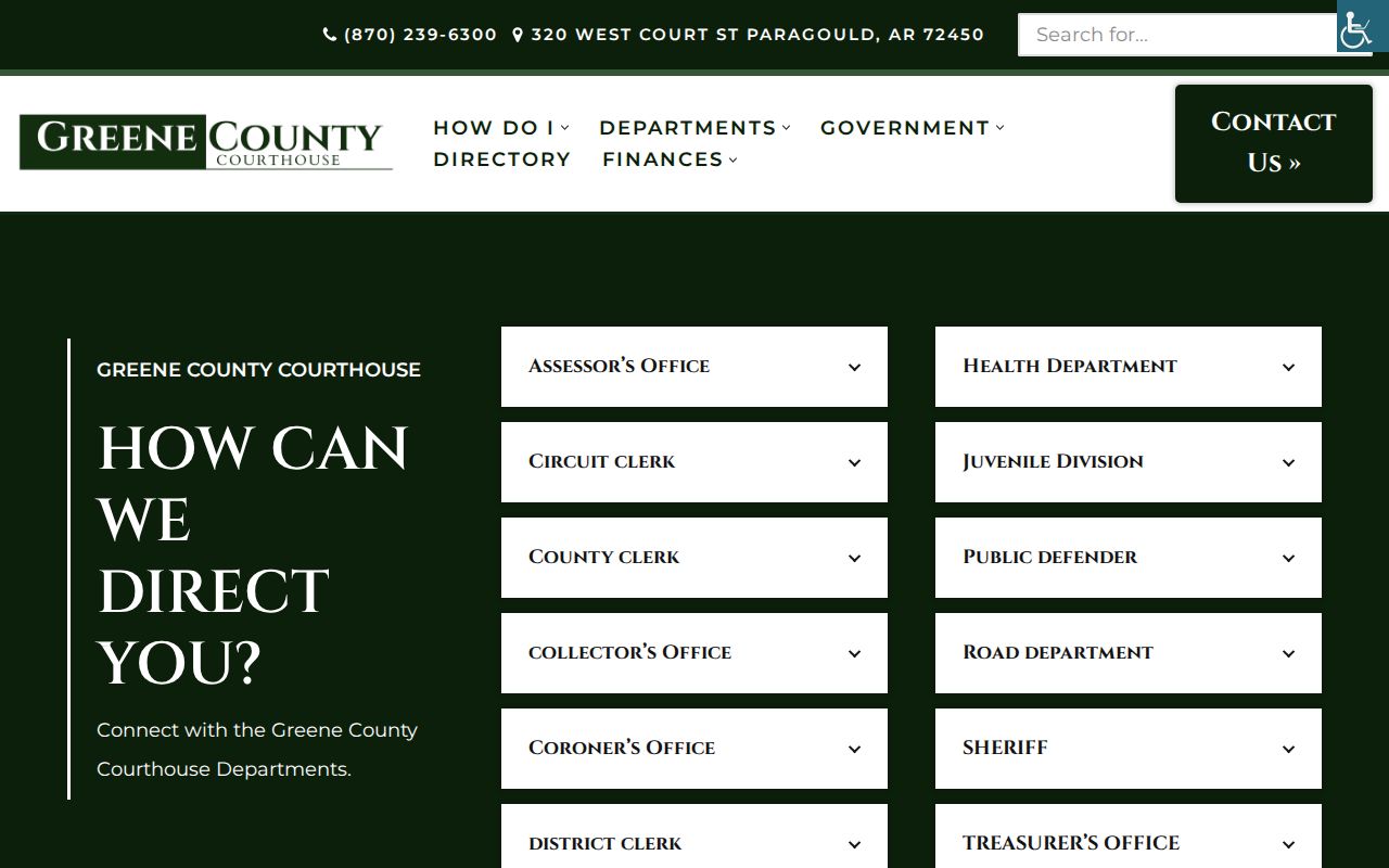 Greene County court docket courthouse contact details