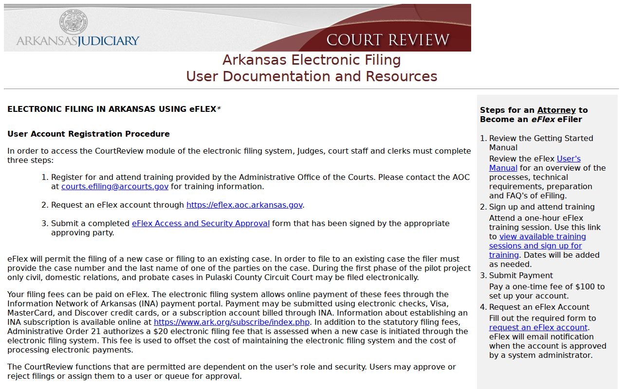 Greene County court records access through Arkansas eFlex resources